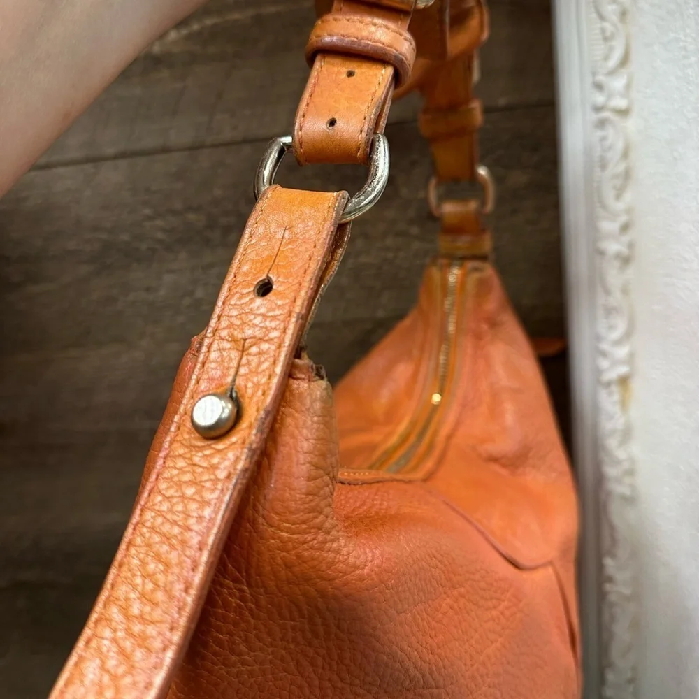 Dooney & Bourke Burnt Orange Pebbled Leather Shoulder Bag